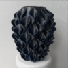 LELIE Vaas - zwart / blauw duo-kleur