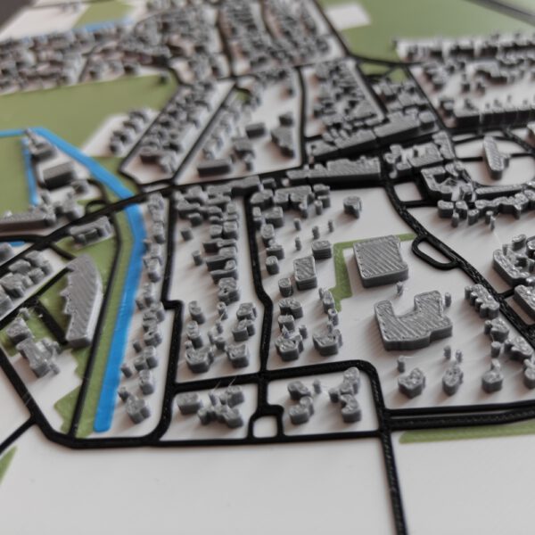 Jouw Thuis in Reliëf – Unieke 3D Geprinte Plattegrond in Houten Lijst
