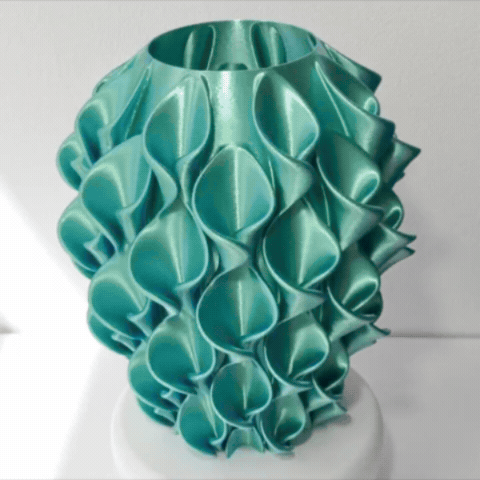 Lelie vaas - Mint / Blauw 16,5 cm
